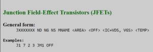 JFET SPICE model