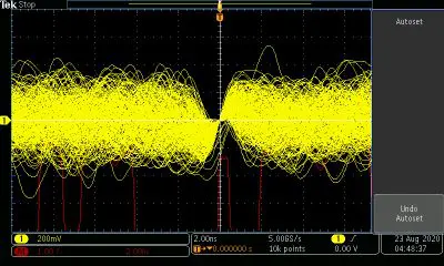 noise display on oscilloscope