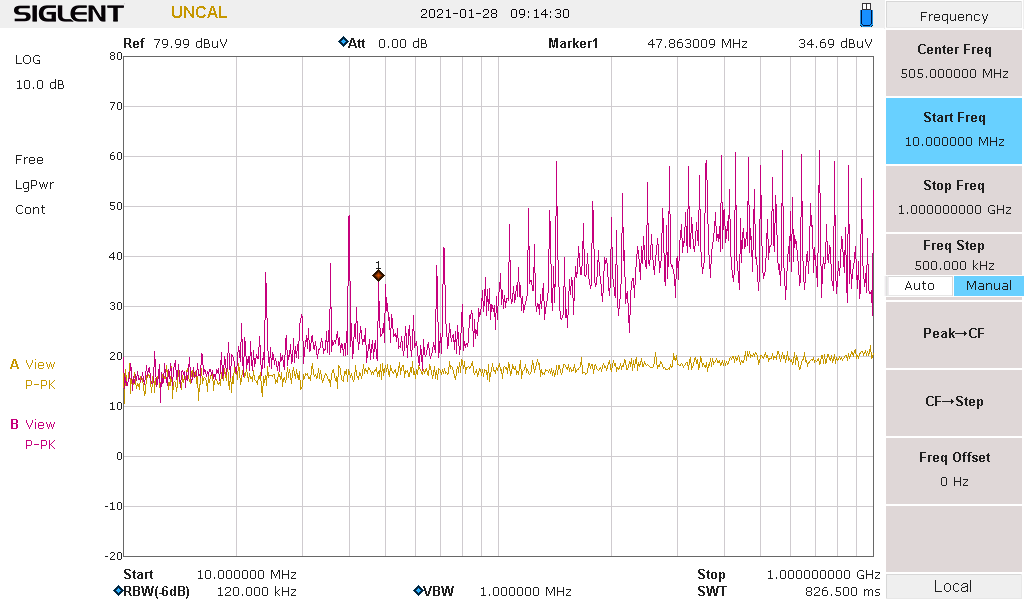 digital bus signal noise spikes