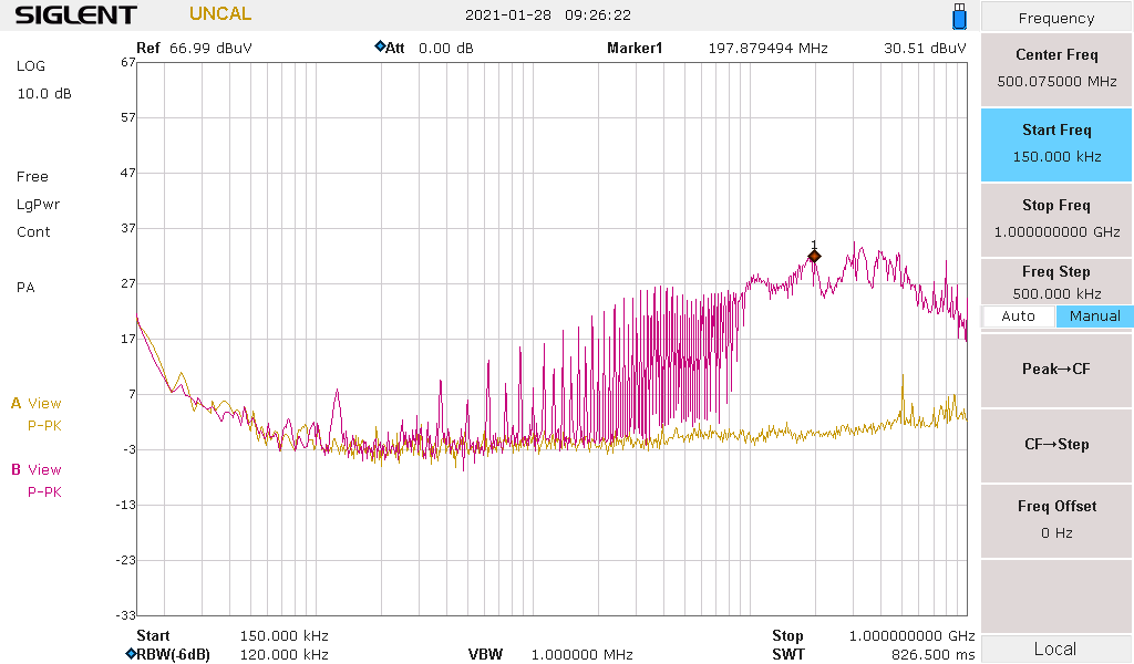 spikes and noise EMI