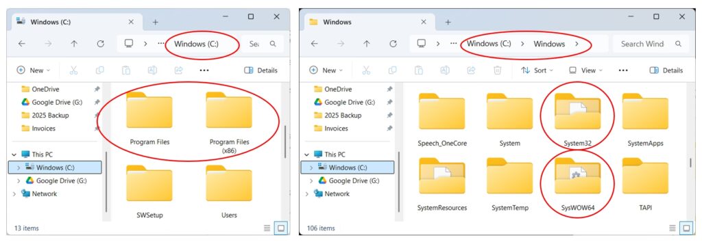 Windows 11 file structure Windows 10